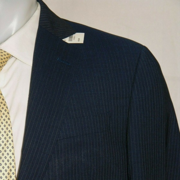 Brooks Brothers Brookscool Regent Blue Stripe Two Button Suit 40L NWT